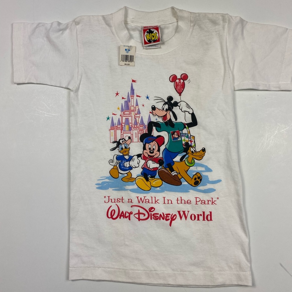 Walt Disney World Just a Walk In the Park Vintage Kids T-shirt MADE IN USA